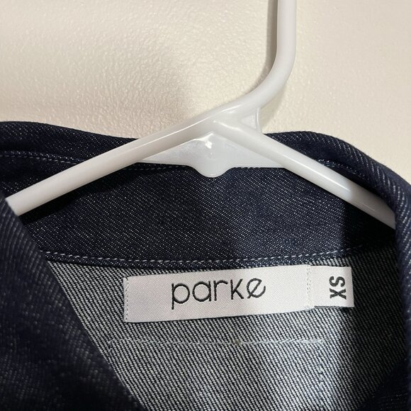 PARKE Women's Navy Denim Shirt - Picture 2 of 7
